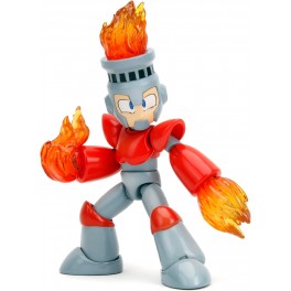 Figurine FIRE MAN POMPIER Mega Man Echelle 1:12 Vague 2 – Plus de 15 Points d'articulation, Mains et tête alternées, Accessoire