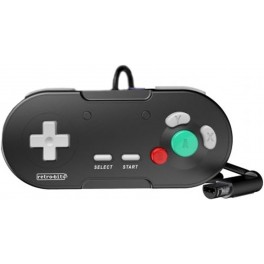 Manette Filaire Noire Retrobit Legacy pour GameCube et Nintendo WII - NEUF