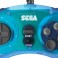 Manette Filaire Retro-bit Sega Mega Drive 8 Button Arcade USB Pad Bleu transparent