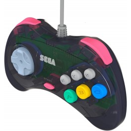 Manette Filaire Sega Saturn Model 2 USB Gris Transparent Retro-Bit