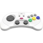 Retro-Bit SEGA Saturn 2.4GHz Pro Manette sans fil Nintendo Switch - Receveurs Saturn & USB inclus - Edition Blanc