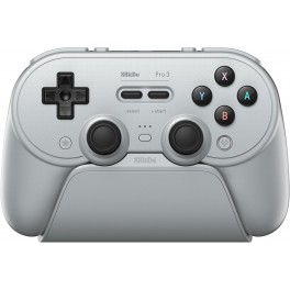 Manette Bluetooth Pro 3 8Bitdo Grise pour Nintendo Switch 2, PC Windows 10/11, Android Apple et SteamOS