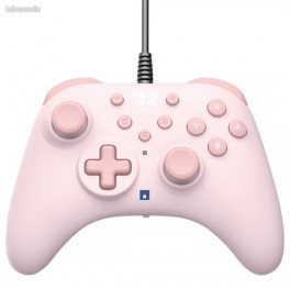 HORI Manette filaire Turbo Rose pale pour Nintendo Switch 2, Switch OLED et Nintendo Switch HORIPAD - NEUF