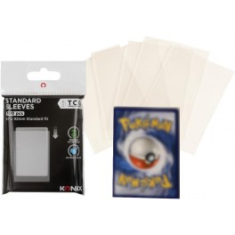 Konix 100 Prot&egrave;ges-cartes STANDARD SLEEVES 67 x 92 mm pour TCG