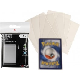 Konix 100 Prot&egrave;ges-cartes PERFECT SLEEVES 64 x 89 mm pour TCG