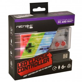 Manette Retrolink Design NES Lumineuse USB pour PC et Mac