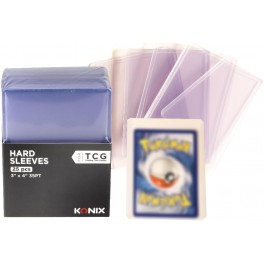 Konix 25 Prot&egrave;ges-cartes RIGIDE HARD SLEEVES 67 x 92 mm pour TCG