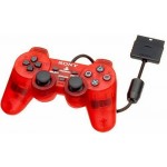 Manette Dualshock 2 Rouge Transparente