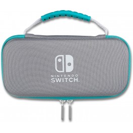 Sacoche rigide grise et turquoise pour Nintendo Switch Lite