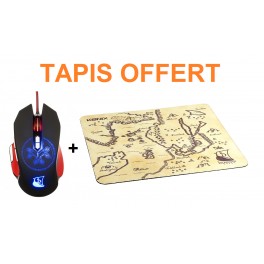 Souris Gaming Heimdall Konix Drakkar + Tapis OFFERT