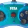 Manette Filaire Bleu Design Sega Mega Drive
