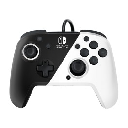 Manette filaire Noir et Blanc Faceoff Deluxe+ Audio pour Nintendo Switch et Switch OLED