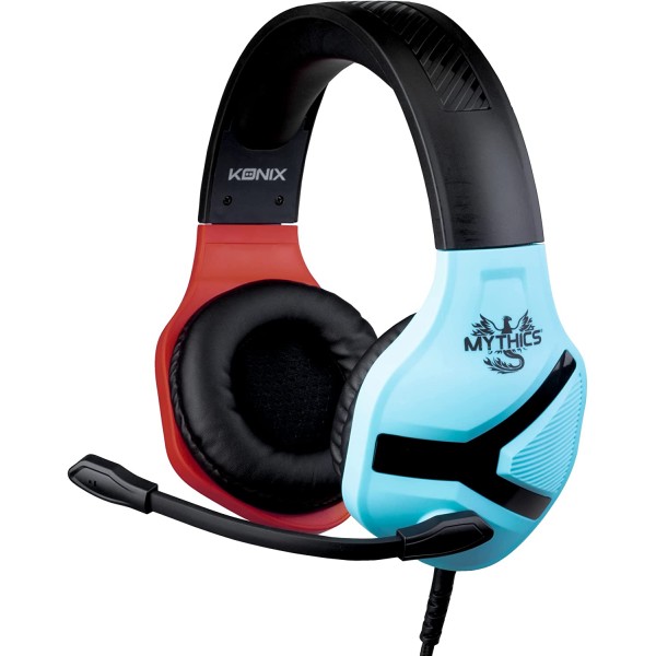 Casque Gamer avec Micro Rouge et Bleu Konix Mythics Nemesis