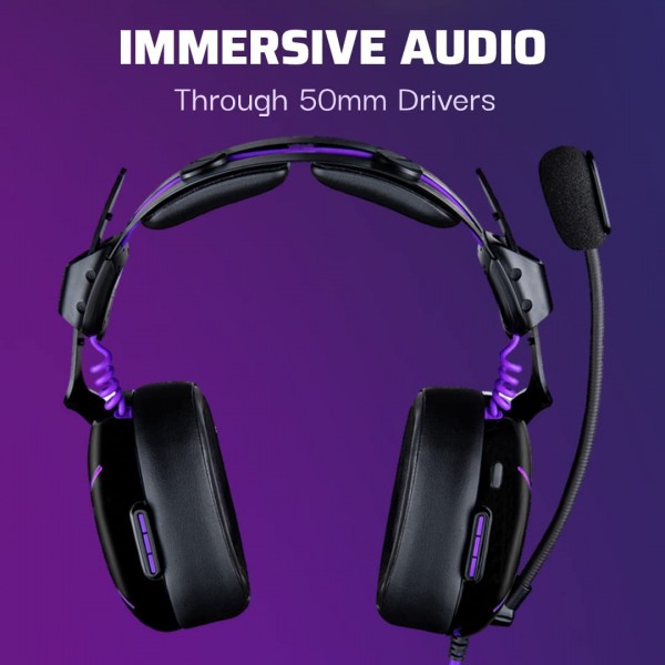 Casque Victrix Pro AF Passive Gaming Noir / Violet pour PS5 / PS4