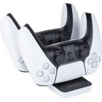Support Double Station de charge pour manettes DualSense PS5 Noir et blanc Konix