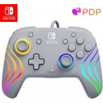 Manette Filaire Afterglow Wave Grise PDP Nintendo Switch