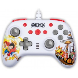 Manette filaire One Piece Luffy Blanche pour Nintendo Switch et PC