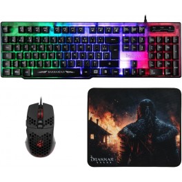 Pack 3 en 1 BARBARIAN Konix Drakkar Clavier + Souris + Tapis de Souris